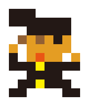 黒服の人のドット絵