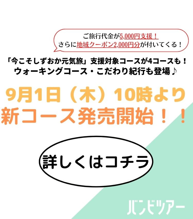 公式 バンビツアーで快適な旅 バスツアー 旅行なら遠州鉄道のバンビツアー